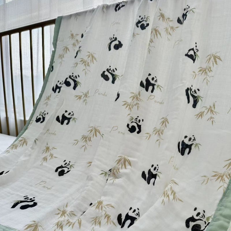 Summer Bamboo Fiber Four-Layer Gauze Blanket Children'S Air Conditioning Blanket Adult Student Bamboo Cotton Bed Sheet Cold Feeling Blanket Kindergarten - Image 4